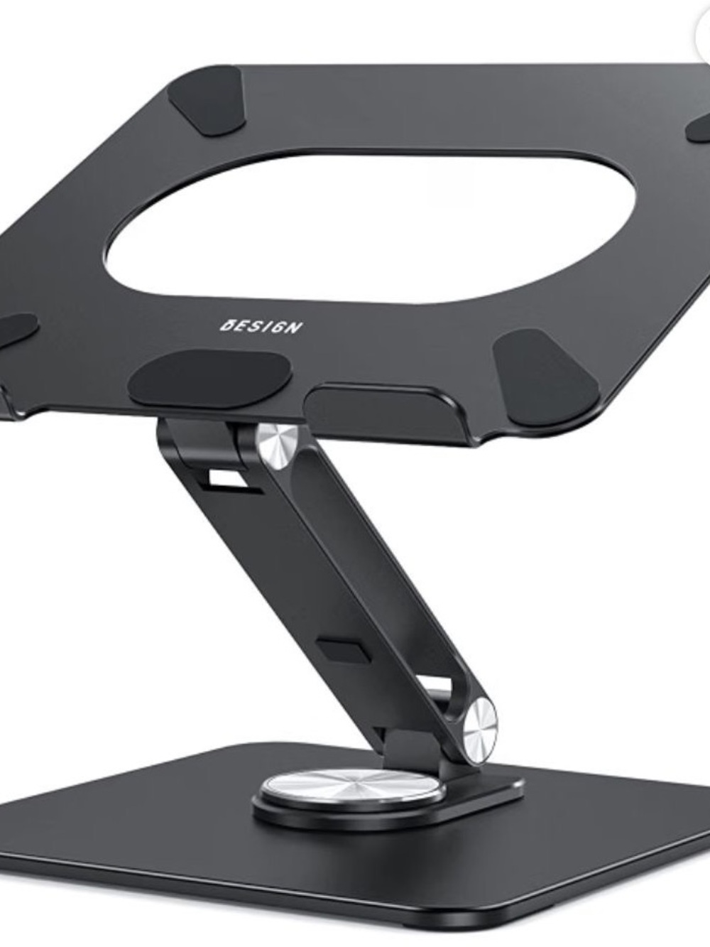 Black Adjustable Laptop Stand for Desktops